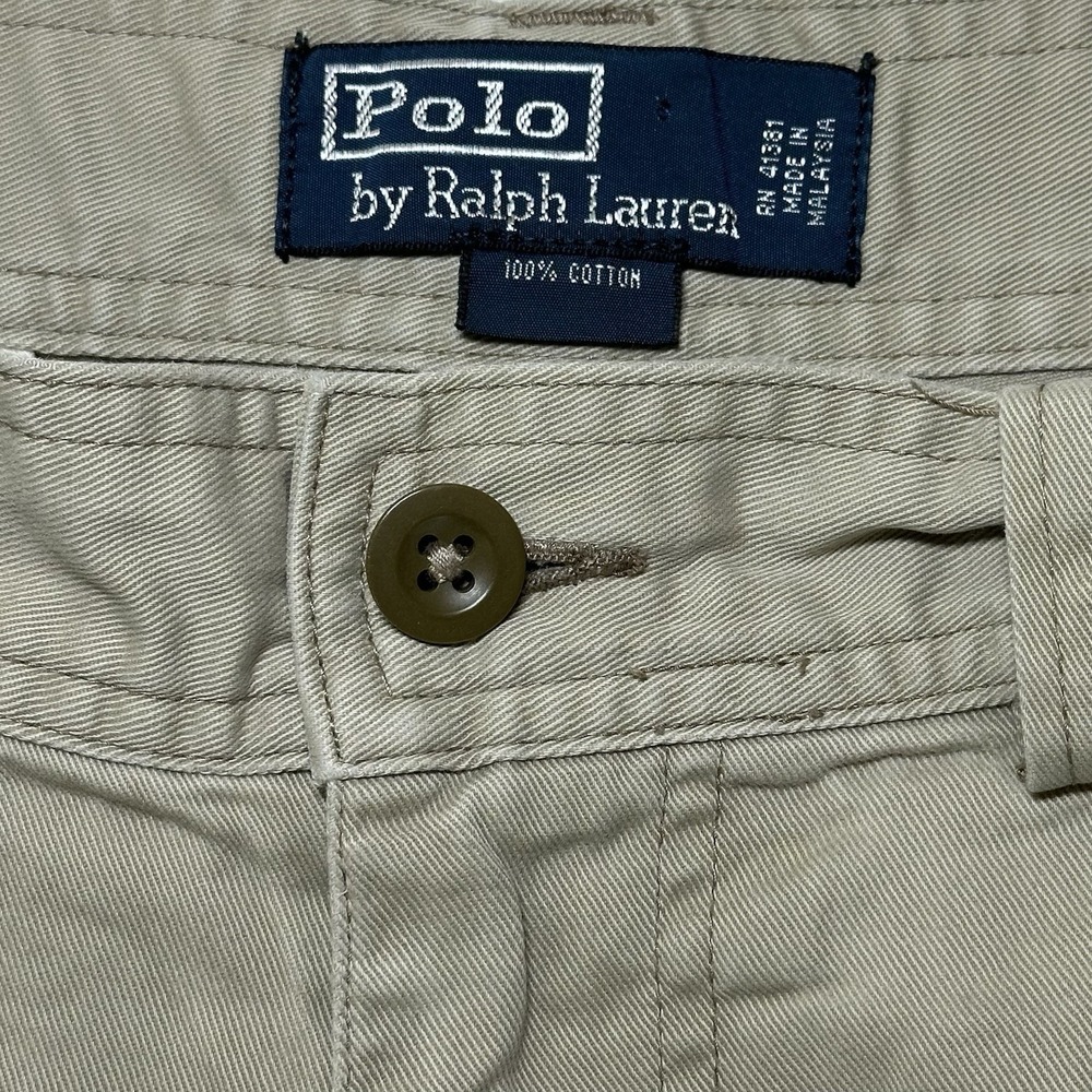 Polo Ralph Lauren Cargo Shorts Size 36 Tan Khaki Men's - Picture 2 of 7